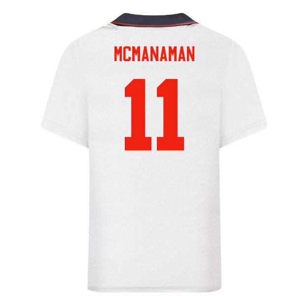 1993 England Home Retro Shirt (McManaman 11)-PitchVibe Kits
